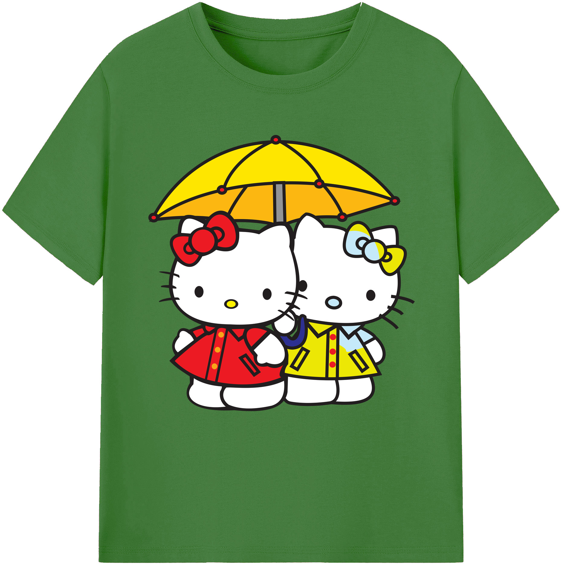 （画像用） Hello Kitty ハローキティ レディースカジュアルプリントTシャツ（綿100％）